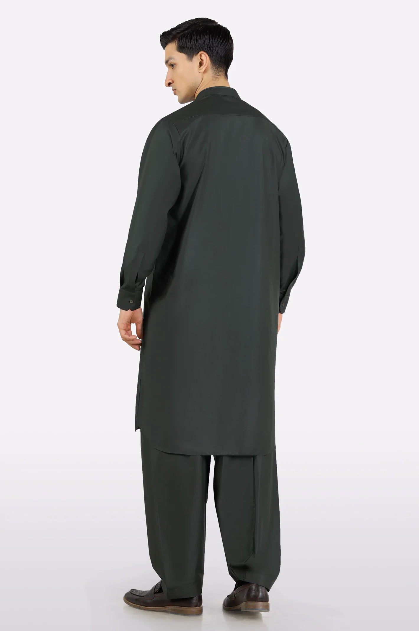 Dark Green Wash & Wear Shalwar Kameez