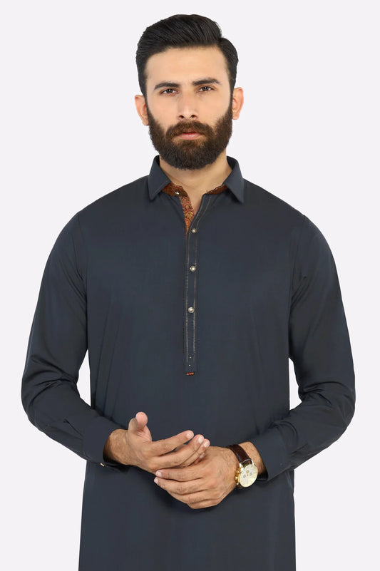 Grey Wash & Wear Shalwar Kameez