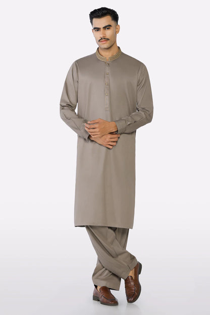 Light Brown Wash & Wear Shalwar Kameez