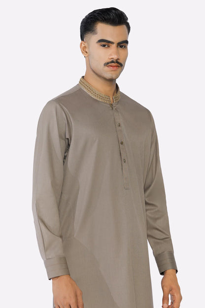 Light Brown Wash & Wear Shalwar Kameez