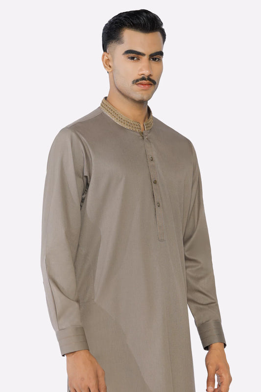 Light Brown Wash & Wear Shalwar Kameez