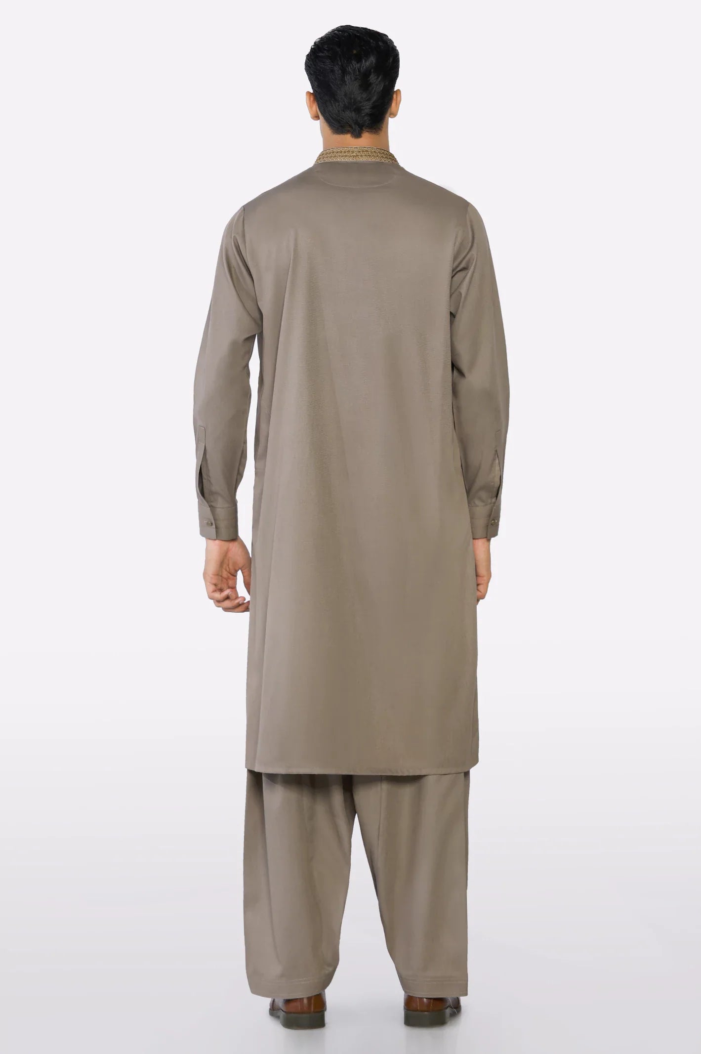 Light Brown Wash & Wear Shalwar Kameez