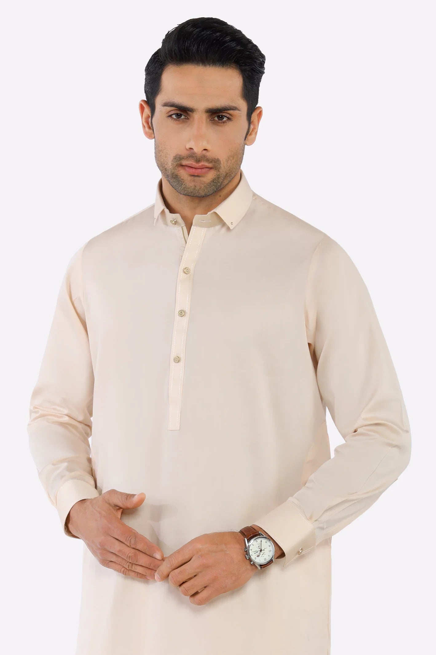 Peach Cotton Shalwar Kameez