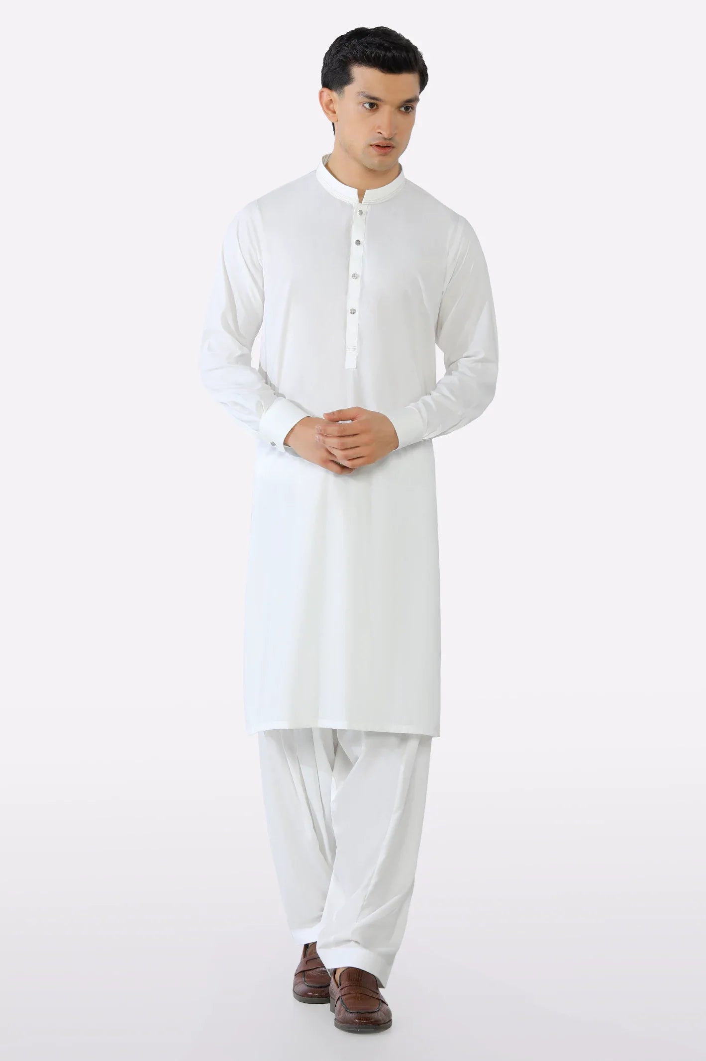 Off White Wash & Wear Shalwar Kameez