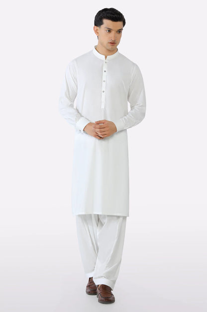 Off White Wash & Wear Shalwar Kameez