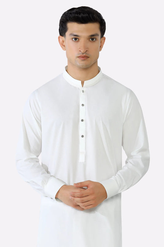 Off White Wash & Wear Shalwar Kameez