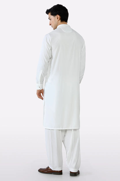 Off White Wash & Wear Shalwar Kameez