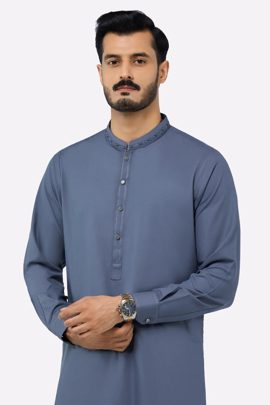 Grey Wash & Wear Shalwar Kameez