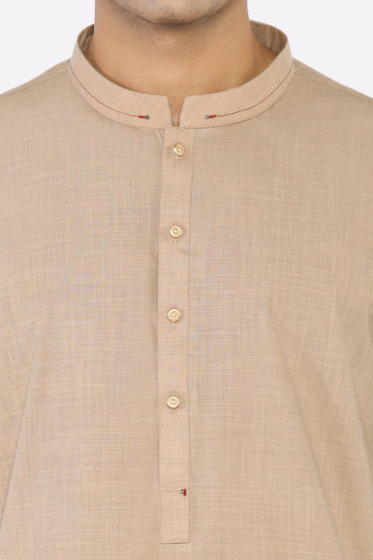 Brown Wash & Wear Kurta Pajama