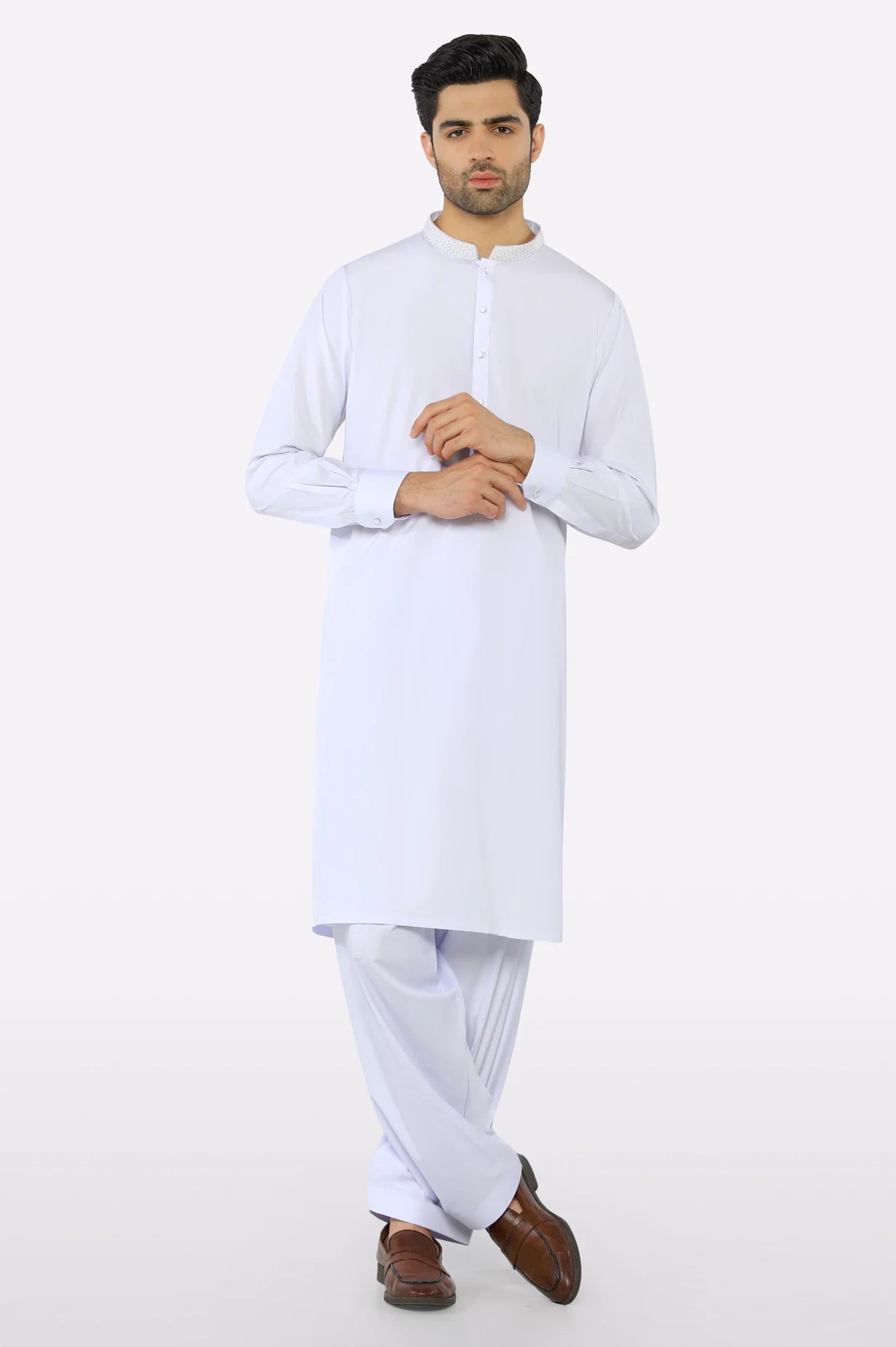 White Wash & Wear Shalwar Kameez