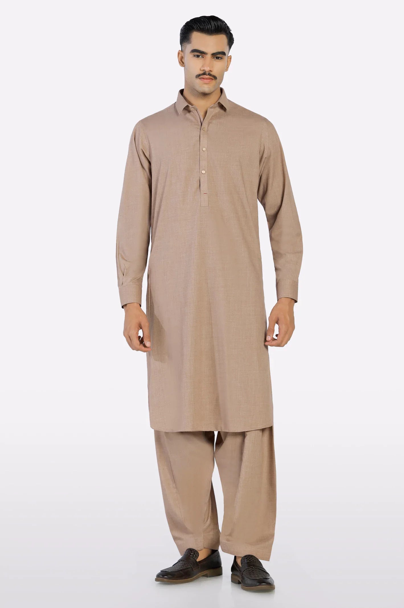 Light Brown Wash & Wear Shalwar Kameez