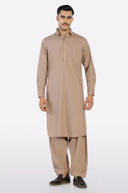 Light Brown Wash & Wear Shalwar Kameez