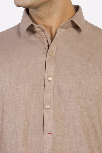 Light Brown Wash & Wear Shalwar Kameez