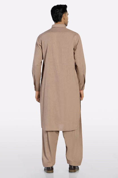 Light Brown Wash & Wear Shalwar Kameez