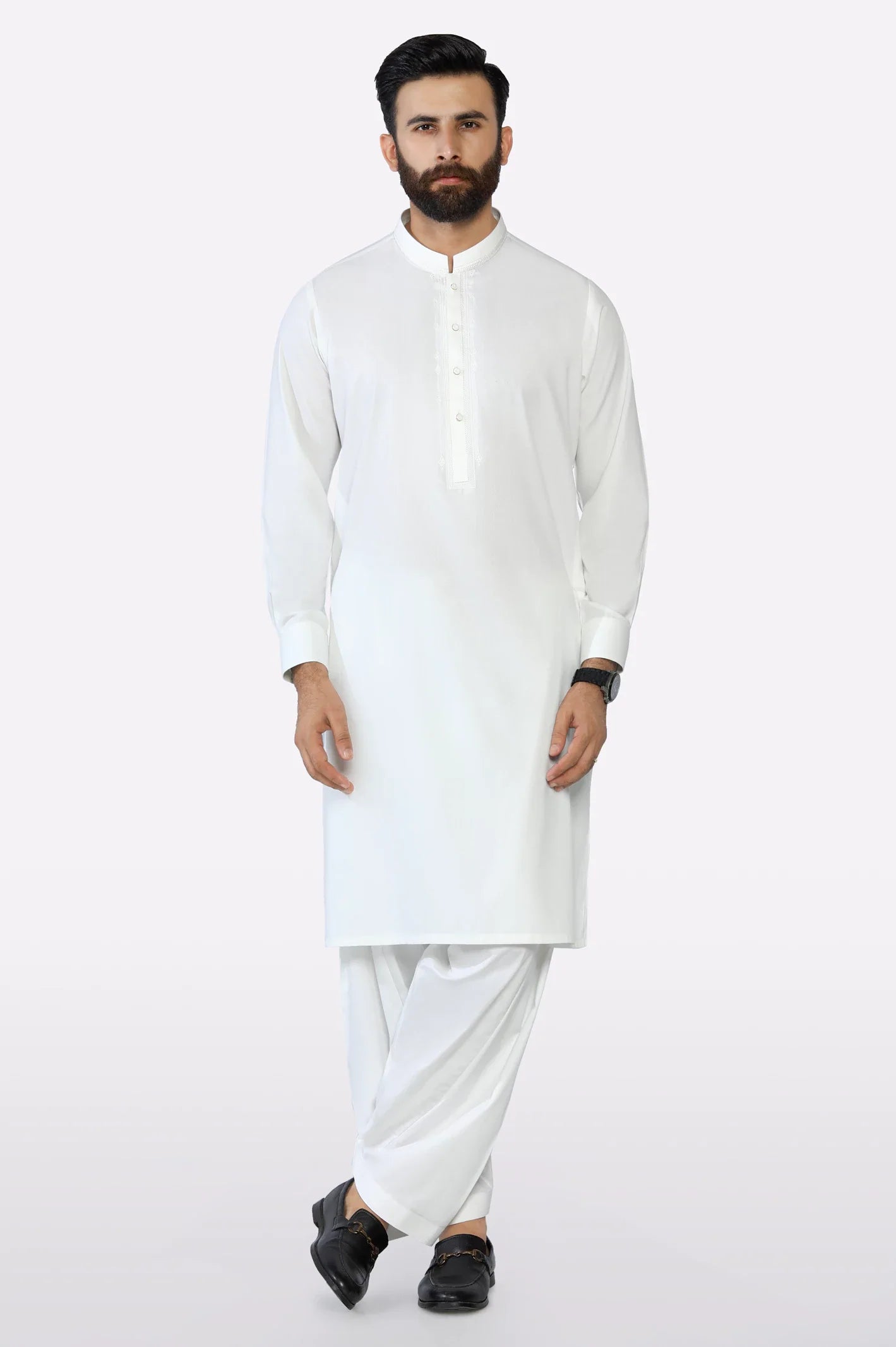 Off White Wash & Wear Shalwar Kameez