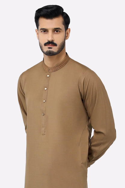 Light Brown Wash & Wear Shalwar Kameez
