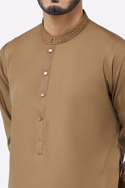 Light Brown Wash & Wear Shalwar Kameez