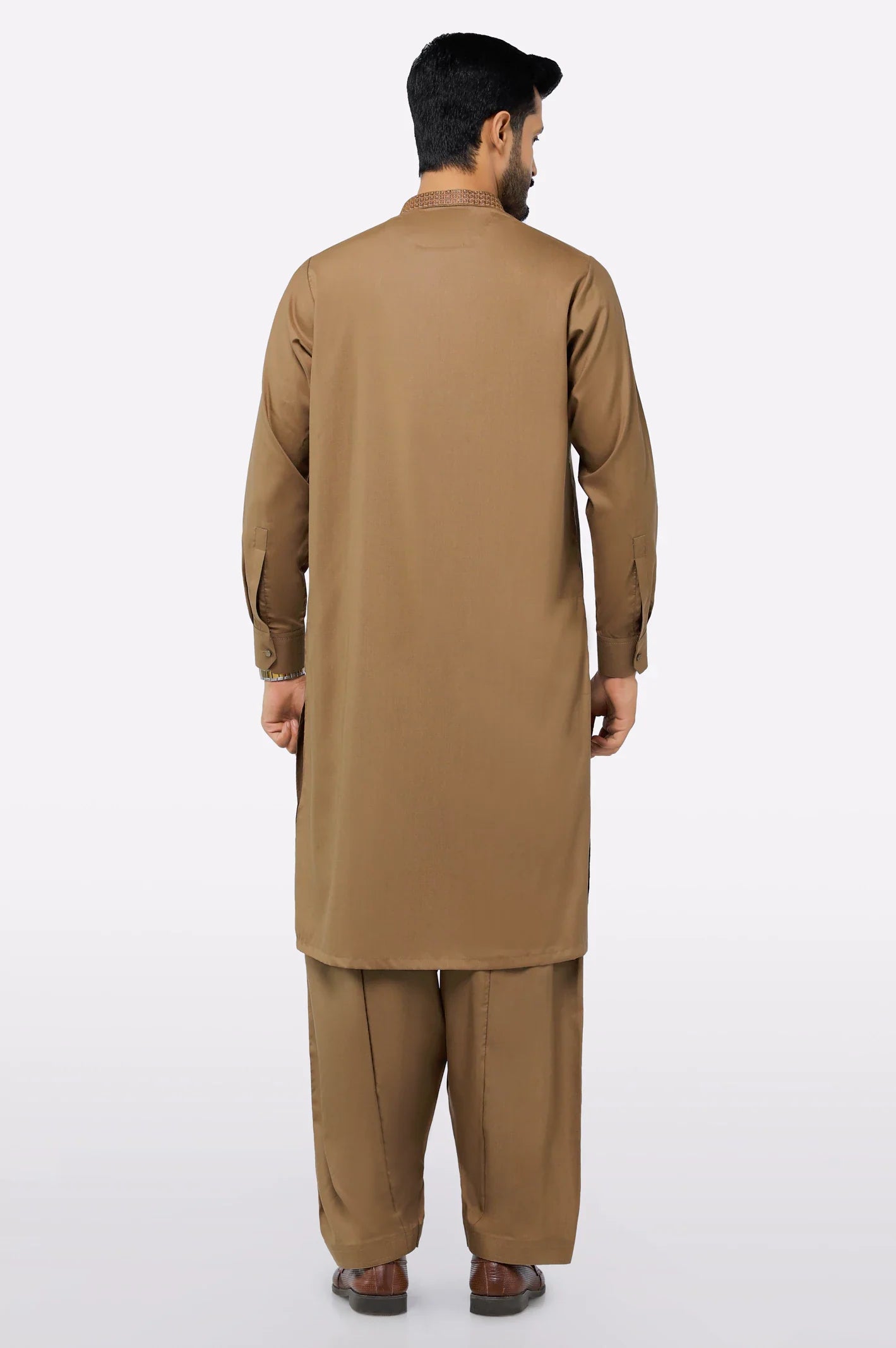 Light Brown Wash & Wear Shalwar Kameez