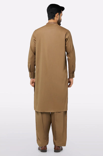 Light Brown Wash & Wear Shalwar Kameez