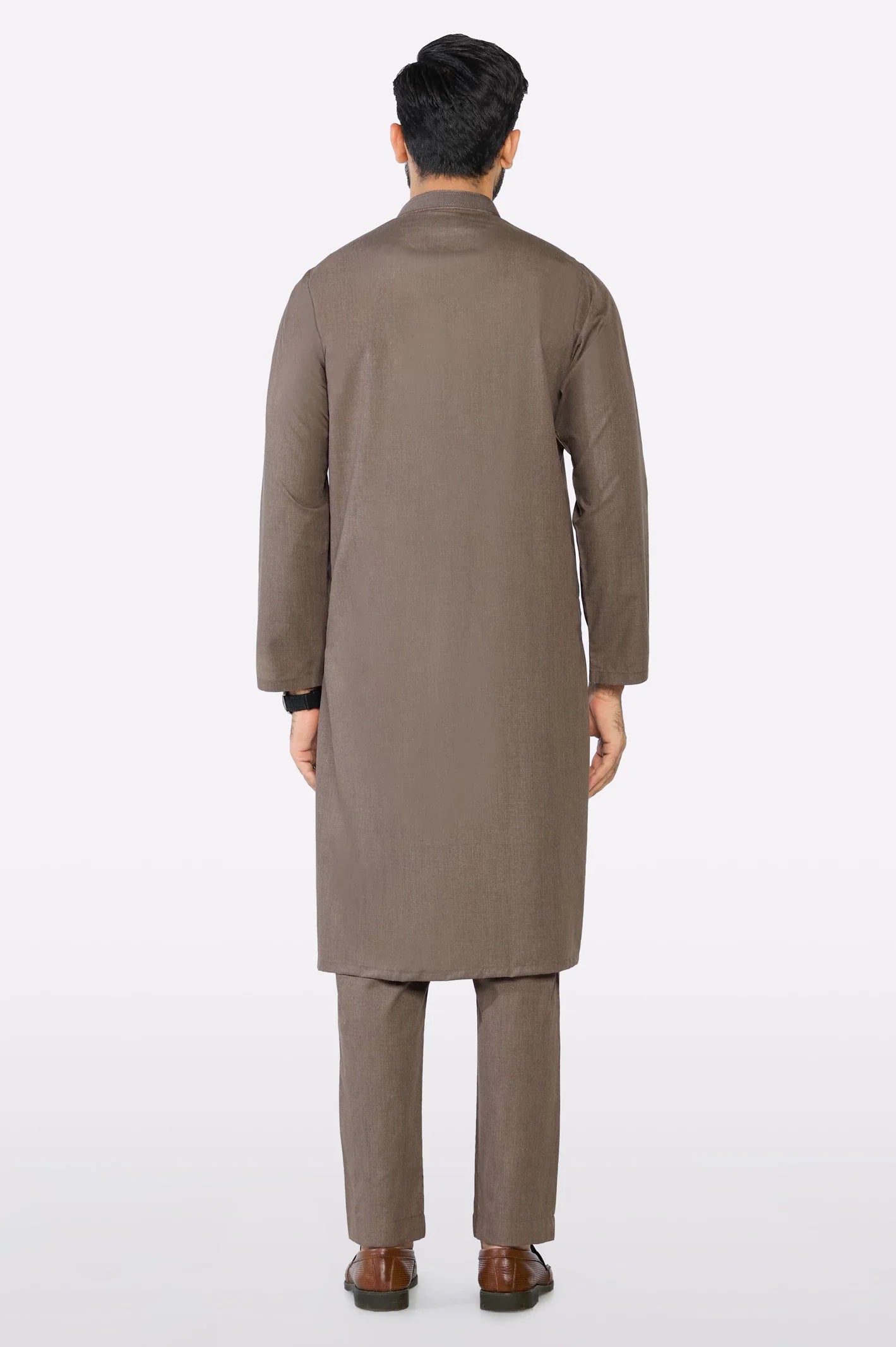 Brown Wash & Wear Kurta Pajama