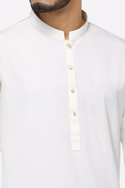 Cream Wash & Wear Shalwar Kameez