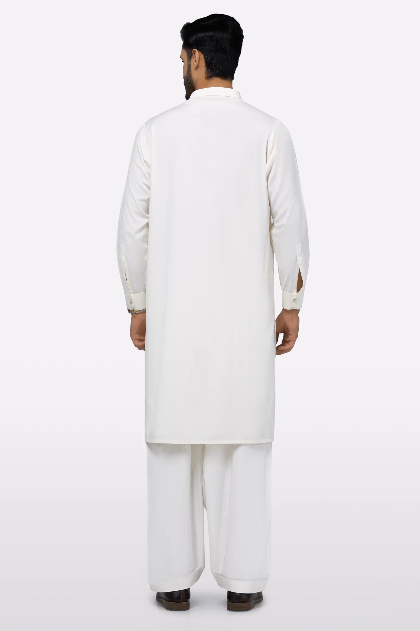 Cream Wash & Wear Shalwar Kameez
