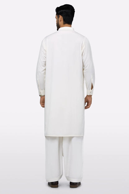 Cream Wash & Wear Shalwar Kameez