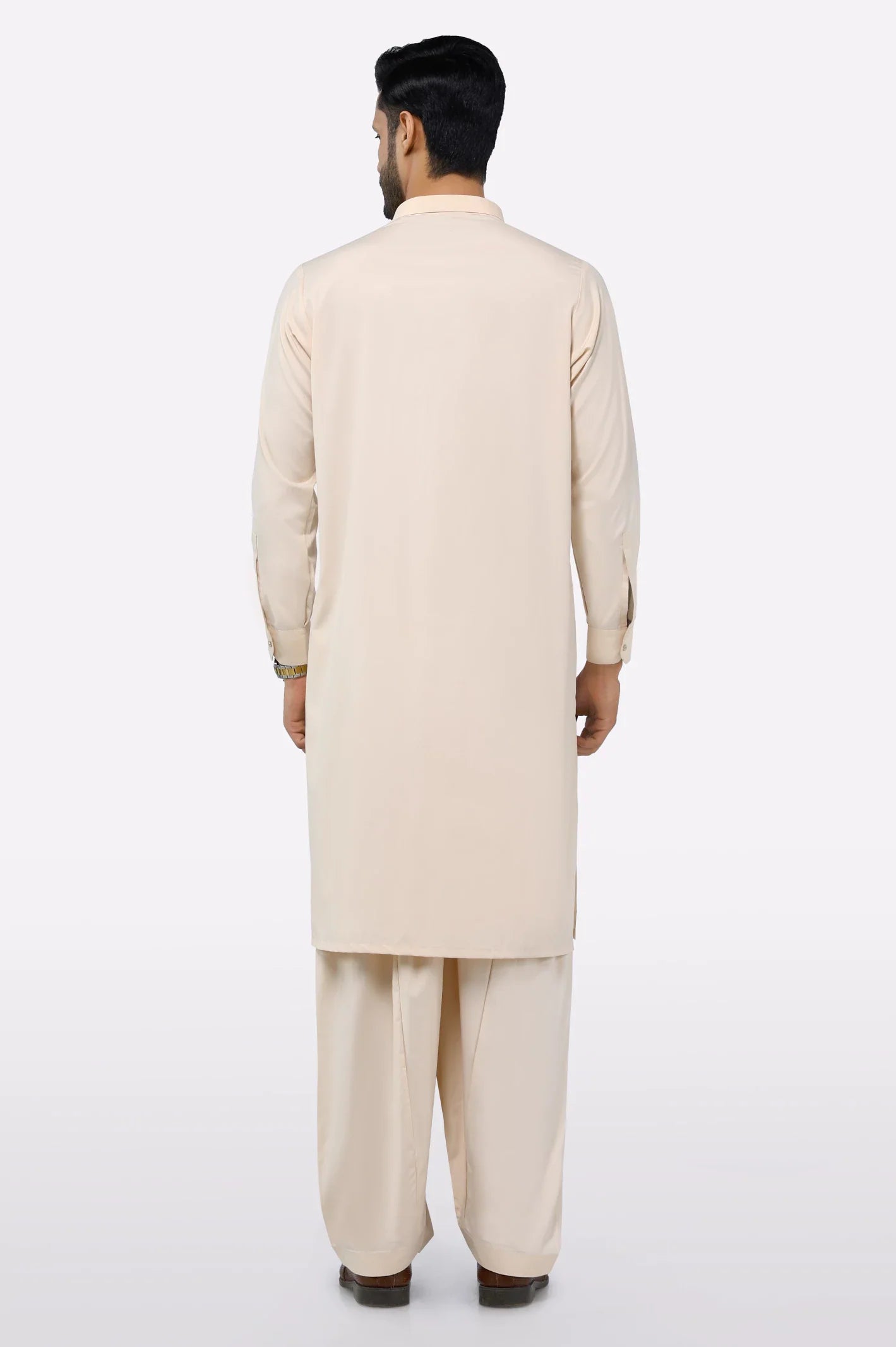 Fawn Wash & Wear Shalwar Kameez