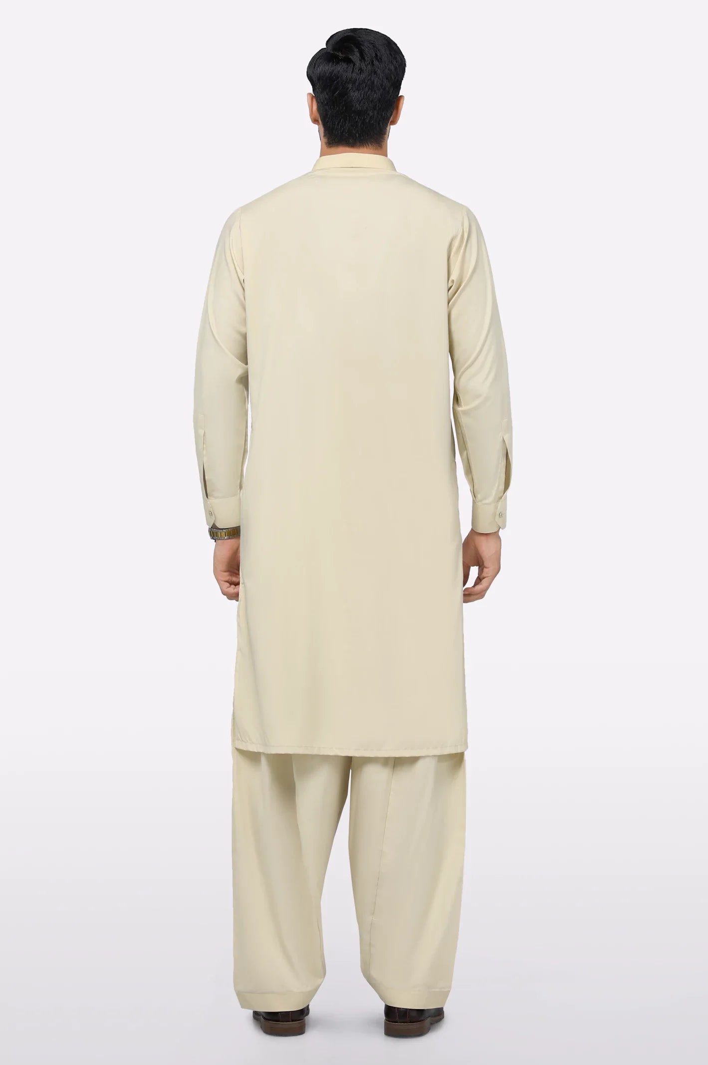 Light Fawn Wash & Wear Shalwar Kameez
