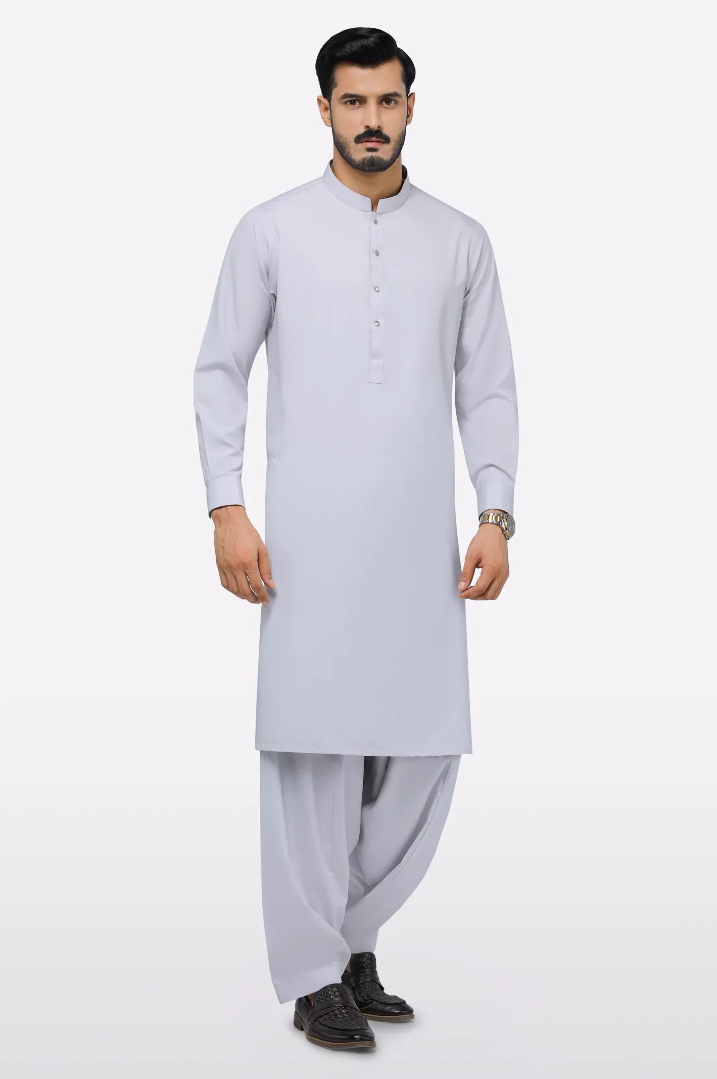 Light Grey Wash & Wear Shalwar Kameez
