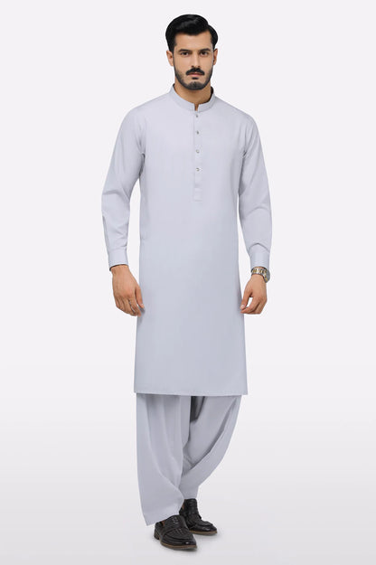 Light Grey Wash & Wear Shalwar Kameez
