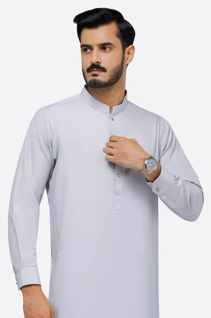 Light Grey Wash & Wear Shalwar Kameez