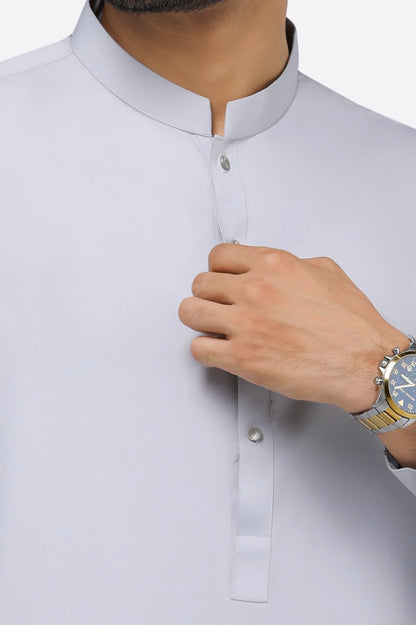 Light Grey Wash & Wear Shalwar Kameez
