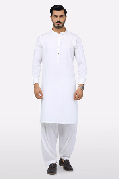Off White Wash & Wear Shalwar Kameez