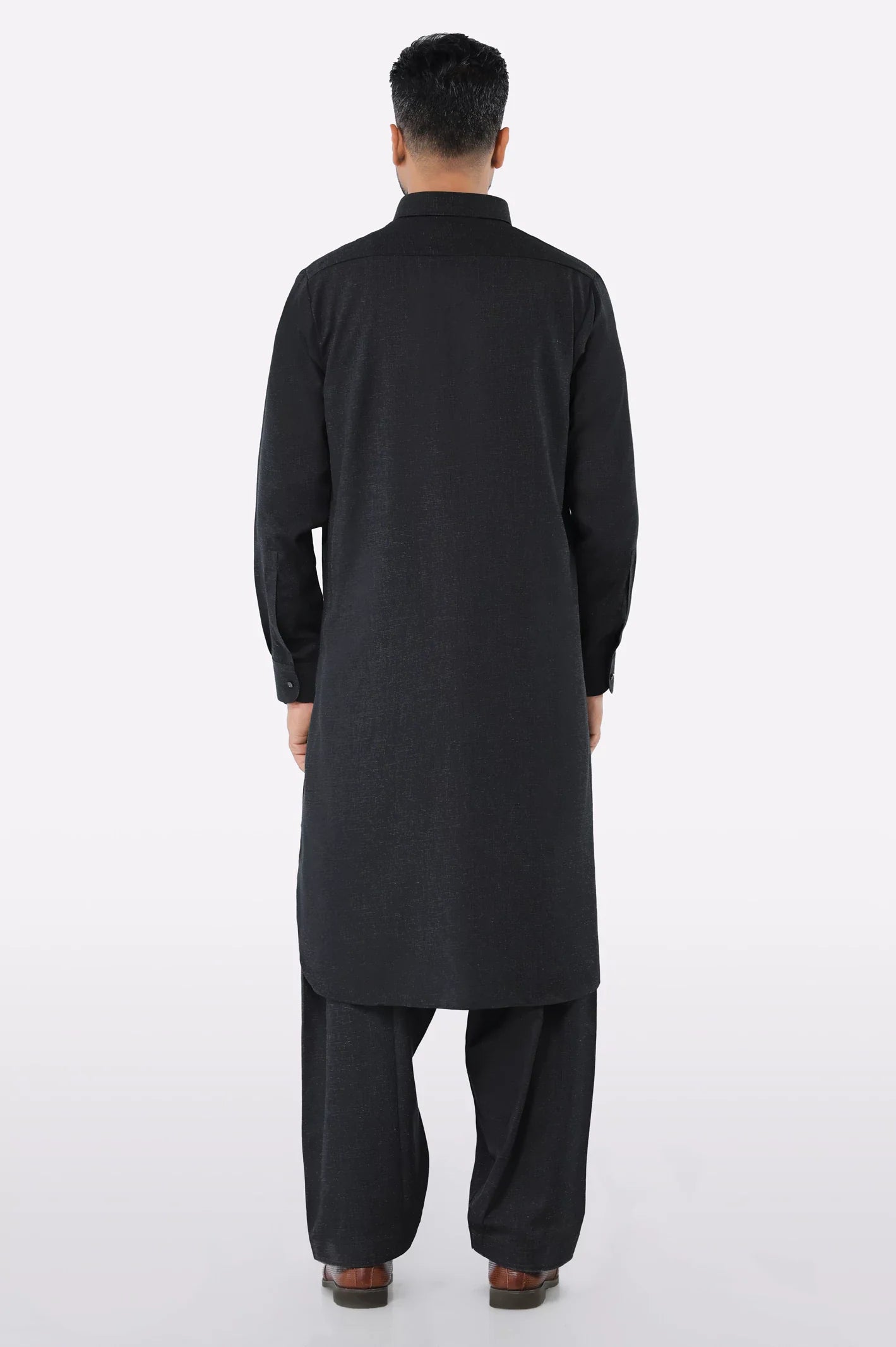 Dark Grey Wash & Wear Shalwar Kameez