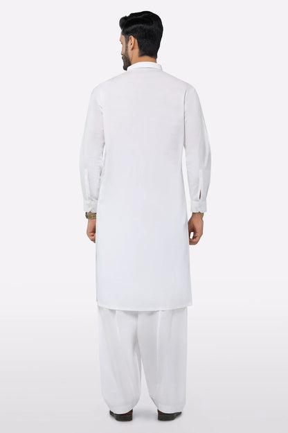 Cream Wash & Wear Shalwar Kameez