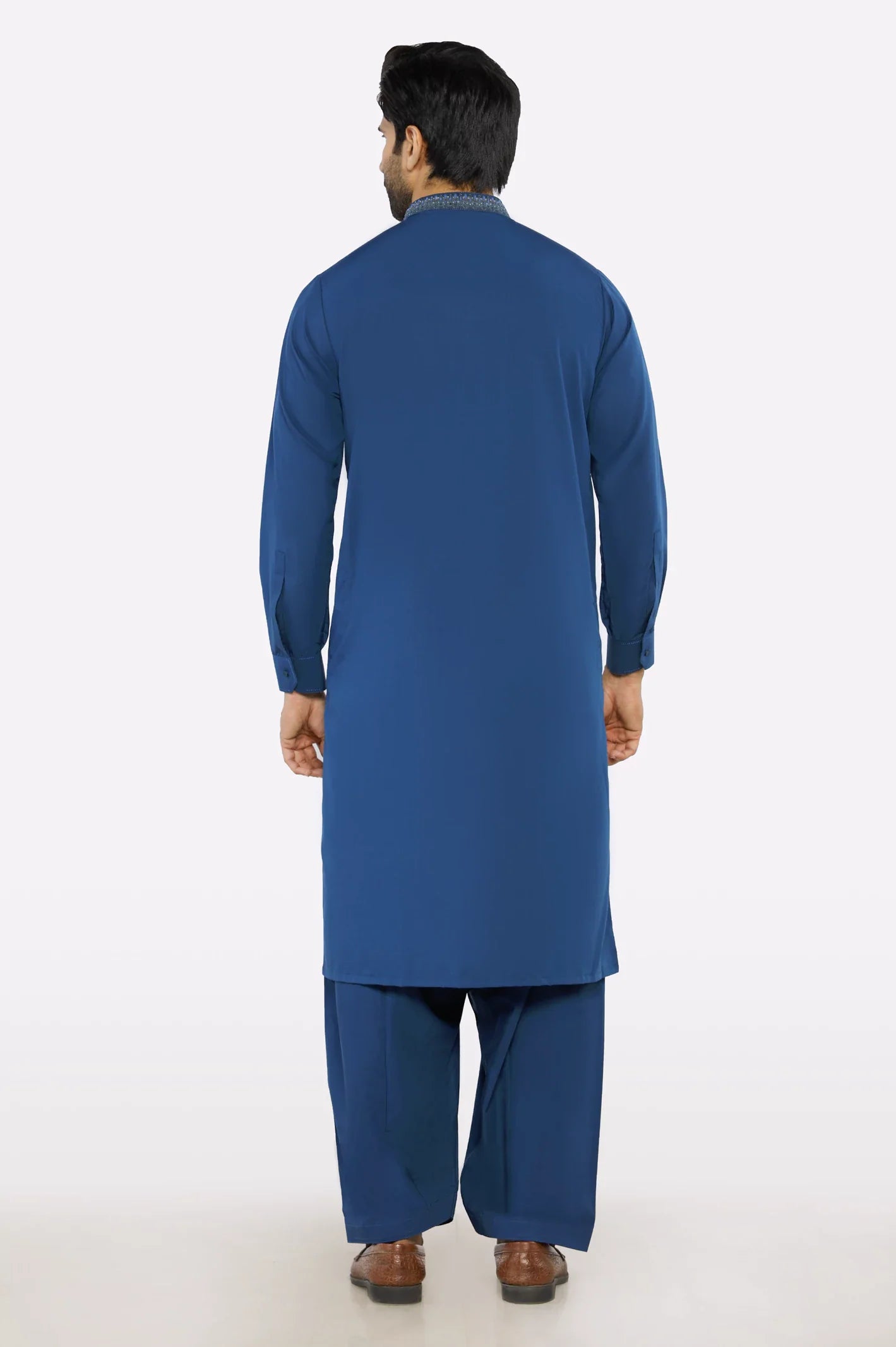 Dark Blue Wash & Wear Shalwar Kameez