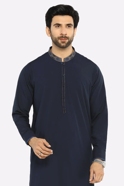 Navy Blue Wash & Wear Shalwar Kameez