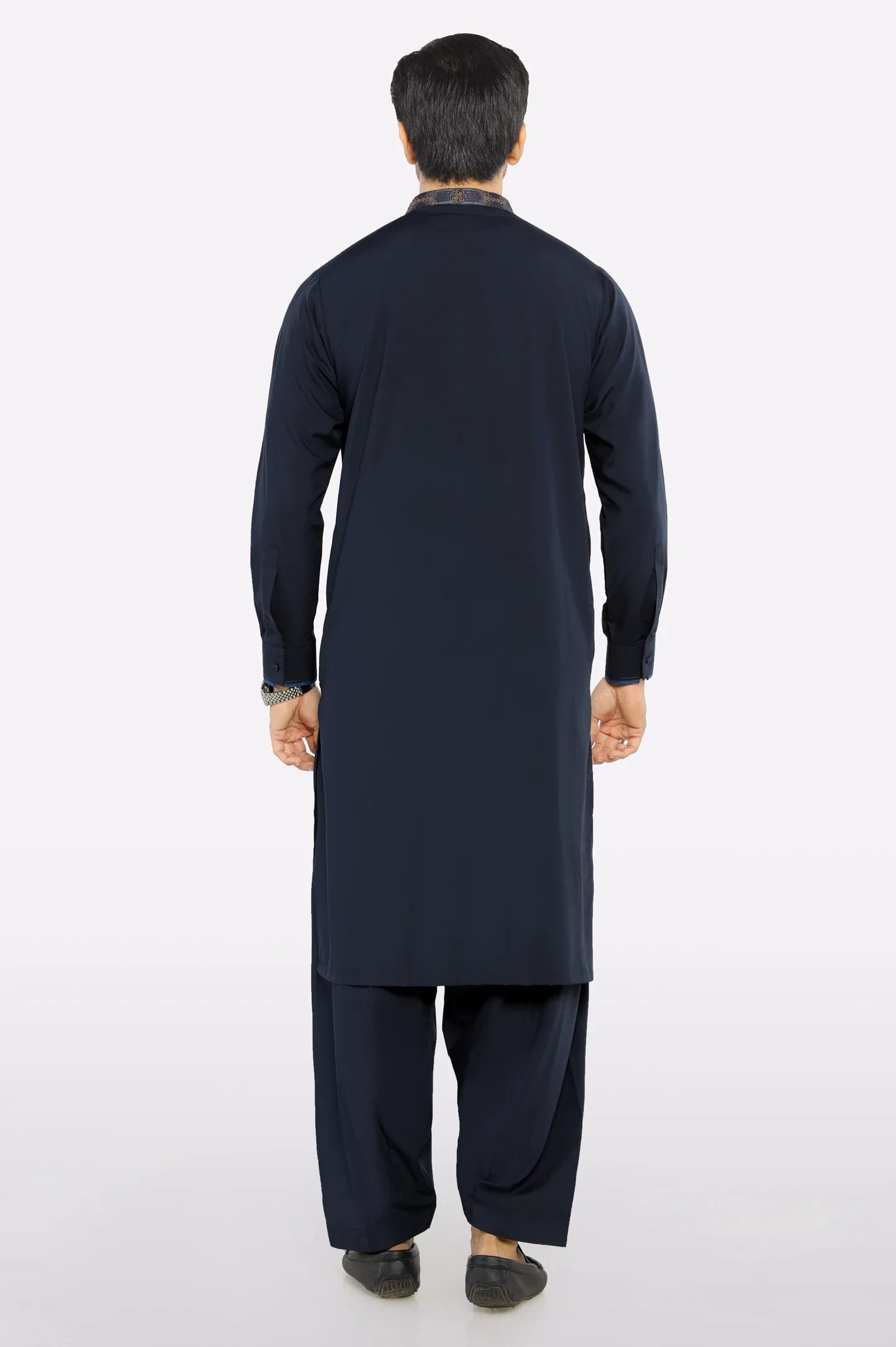 Navy Blue Wash & Wear Shalwar Kameez