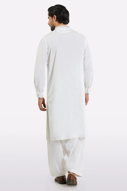 Off White Wash & Wear Shalwar Kameez