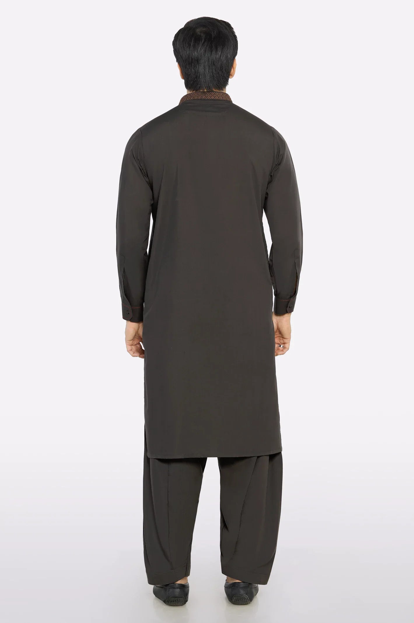 Coffee Brown Wash & Wear Shalwar Kameez