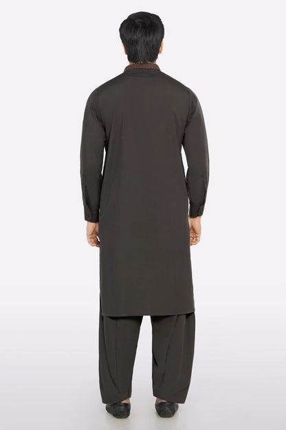Coffee Brown Wash & Wear Shalwar Kameez