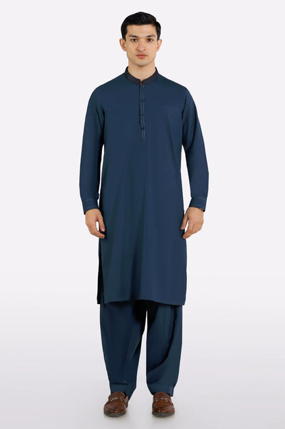 Dark Blue Wash & Wear Shalwar Kameez