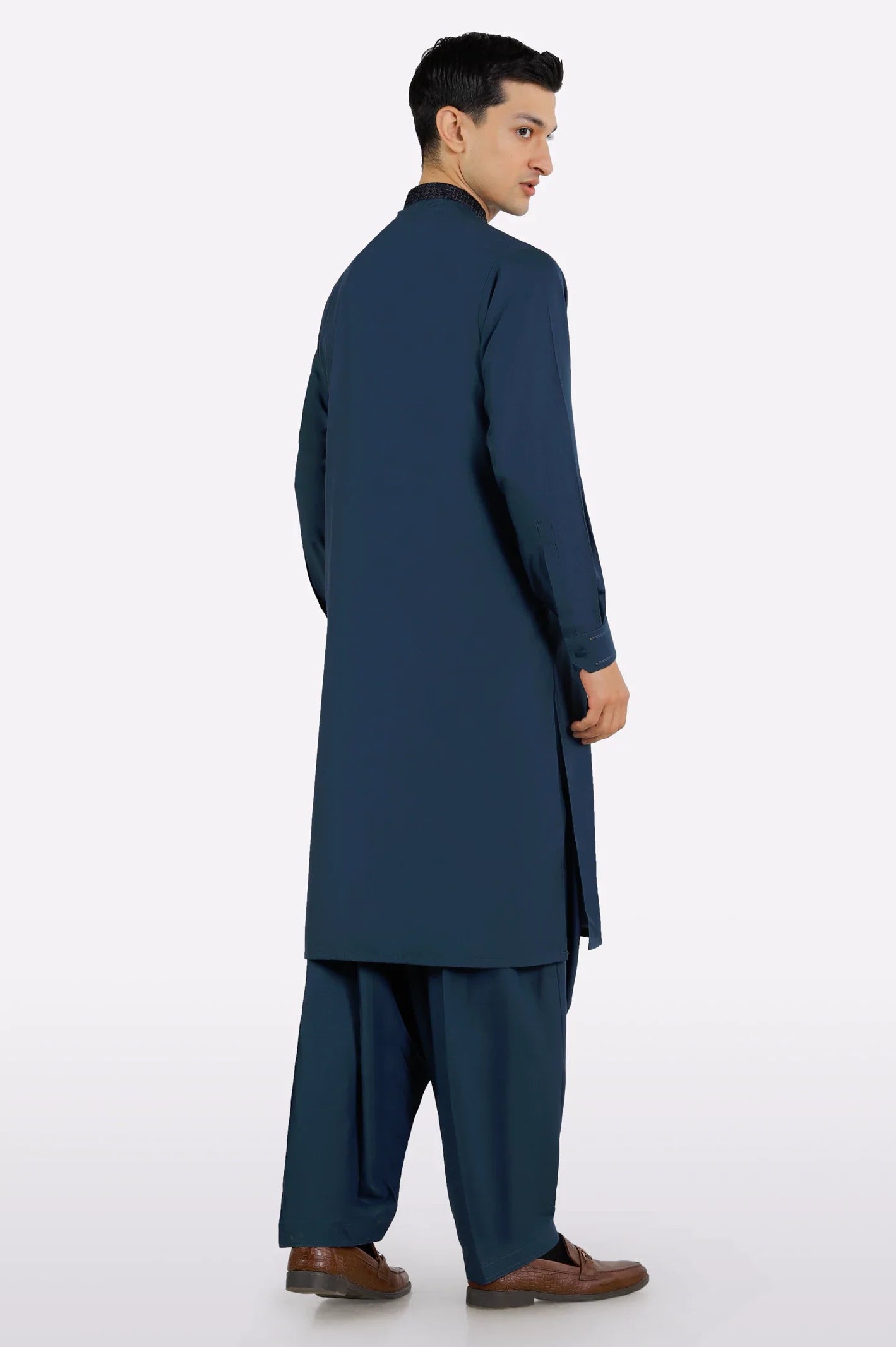 Dark Blue Wash & Wear Shalwar Kameez