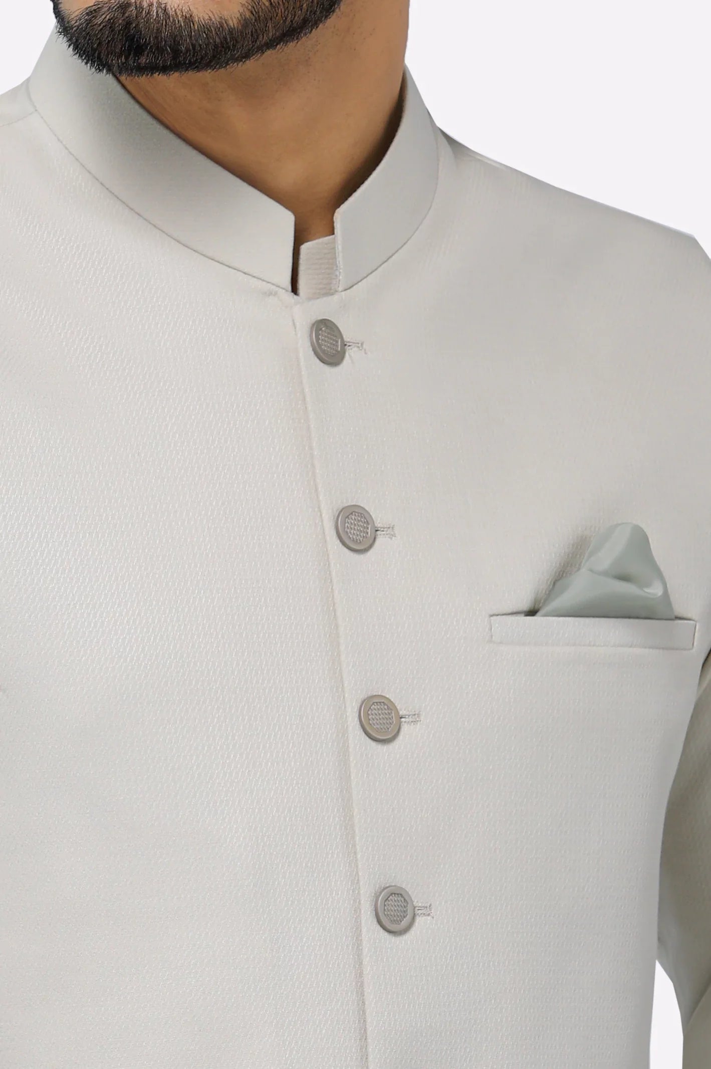 Light Beige Shalwar Kameez with Waistcoat