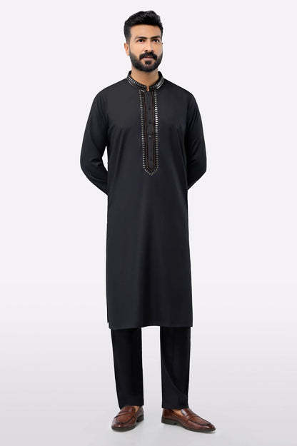 Black Wash & Wear Shalwar Kameez