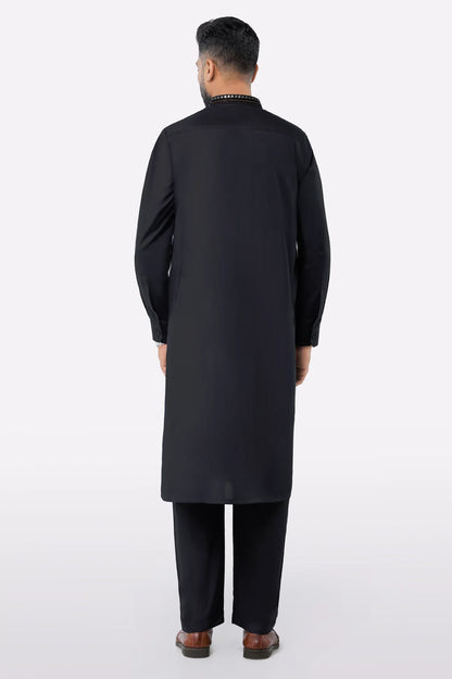 Black Wash & Wear Shalwar Kameez