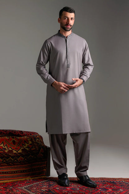 Grey Wash & Wear Shalwar Kameez