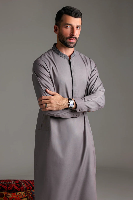 Grey Wash & Wear Shalwar Kameez