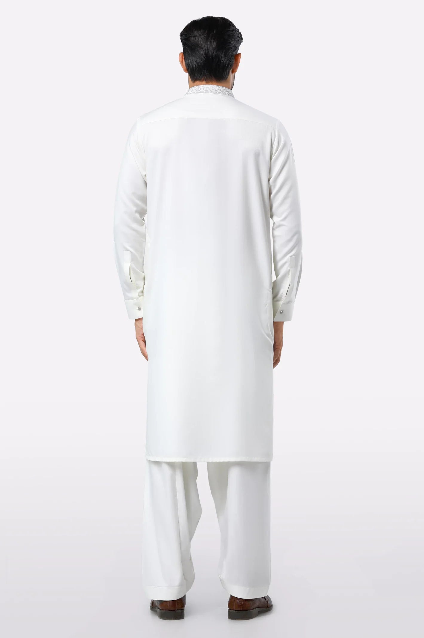Off White Wash & Wear Shalwar Kameez